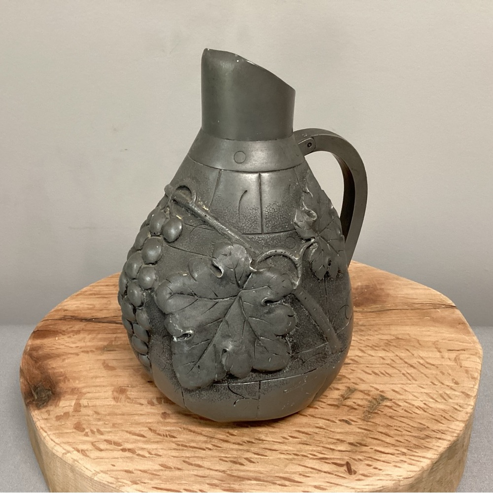 ⚫️ Vintage - Etain Garanti Pewter Crafted Pouring Pitcher - Unique - Rare